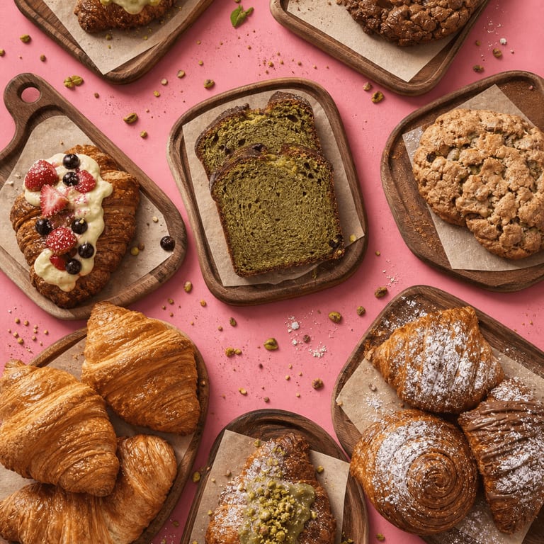 Fresh-Baked Croissants, Matcha Lattes, and Morning Drinks