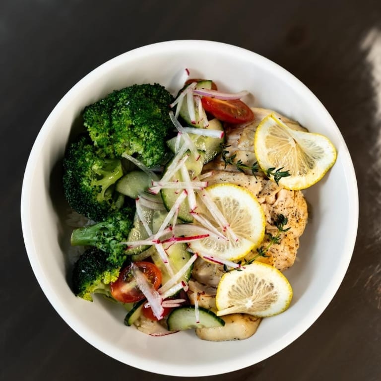 Savor our chicken bowl